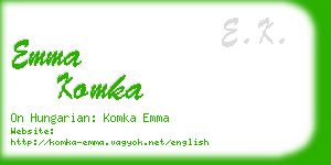 emma komka business card